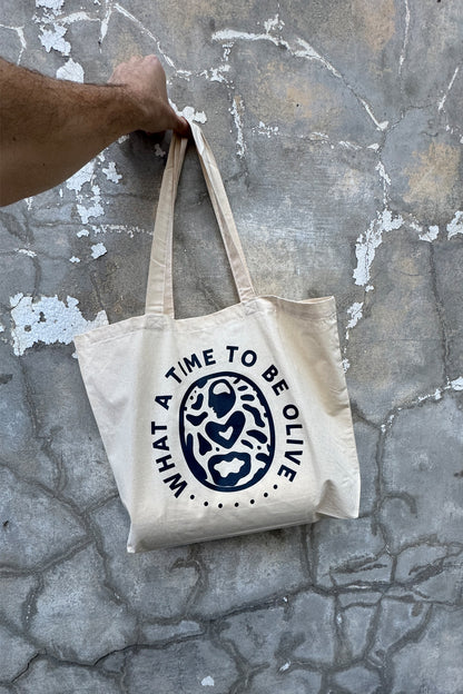 "What a Time" Organic Cotton Tote Bag