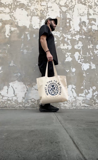 "What a Time" Organic Cotton Tote Bag